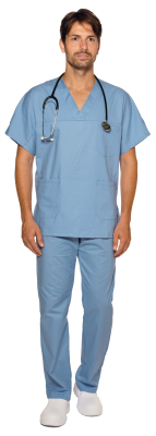 PANTALONE C/ELAST.COTONE AZZURRO