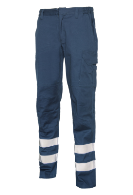++PANTALONE PENTAVALENTE BLU CON BANDE