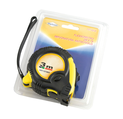 FLESSOMETRO GIALLO 3 MT 16 MM GOMMATO