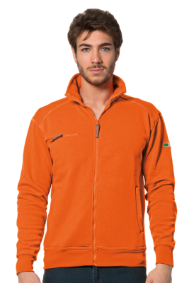 FELPA ZIP LUNGA  ARANCIO C/RINFORZI