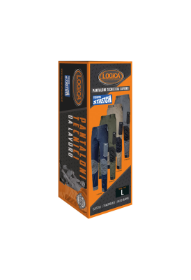 PANT. STRETCH BLU/GRIGIO 230 GR. COT.POLY