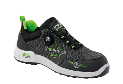 SCARPA BASSA TESSUTO  NERO/VERDE S3S FO SR