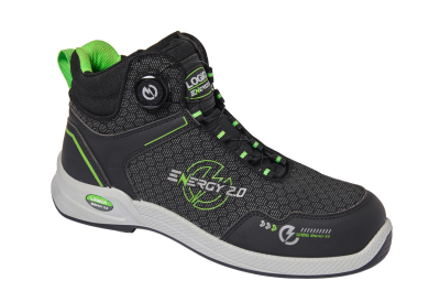 SCARPA ALTA TESSUTO  NERO/VERDE S3S FO SR