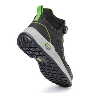 SCARPA ALTA TESSUTO  NERO/VERDE S3S FO SR